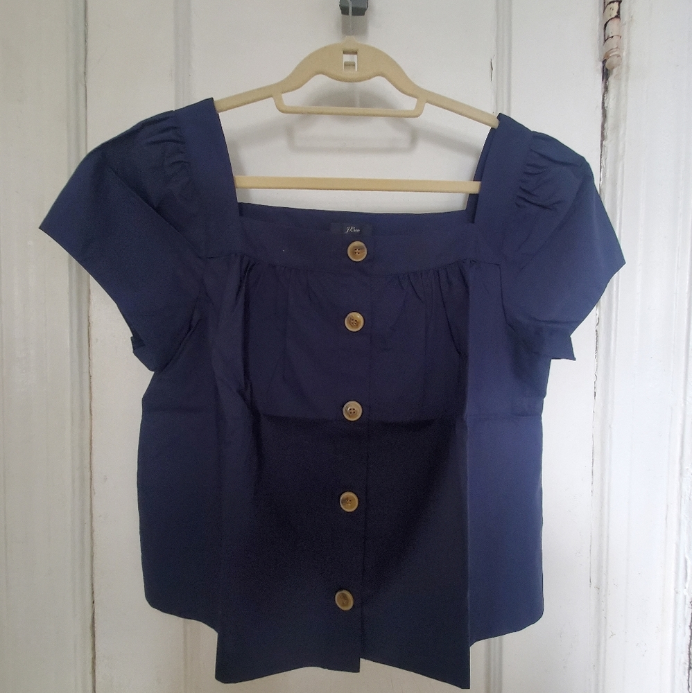J. Crew Point Sur Square-neck Top